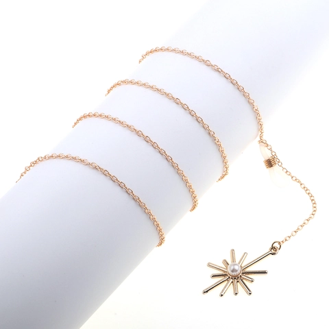 Catena Per Occhiali Lega Metallo Perla Artificial Sintetica Stella Pendente Antiscivolo Cordino Per Occhiali Da Sole Occhiali Vista