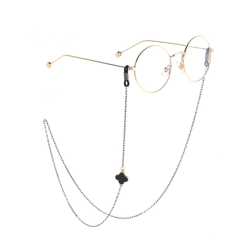 Clover Pendant Glasses Chain Copper Metal Eyewear Strap Non Slip Anti Lost Holder For Women Fashion Retro