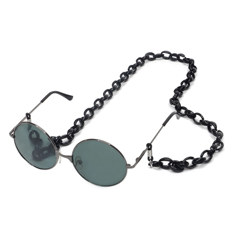 Resin Acrylic Plastic Glasses Chain Retro Simple Black Eyewear Lanyard Anti-Slip Anti-Lost Neck Strap Holder Accessory