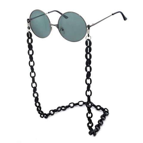 Resin Acrylic Plastic Glasses Chain Retro Simple Black Eyewear Lanyard Anti-Slip Anti-Lost Neck Strap Holder Accessory