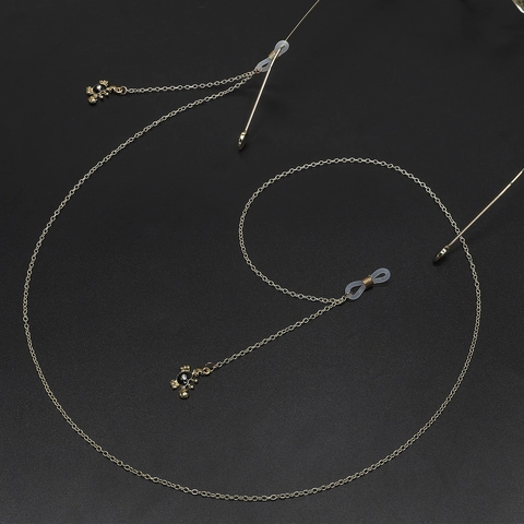 Anti Slip Glasses Chain Gold Copper Alloy Eyewear Holder Strap With Enamel Crab Pendant Rhinestone Fashion Accessories