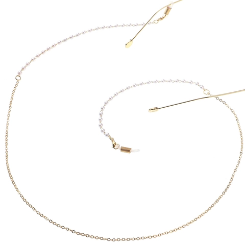 Catenella Per Occhiali Künstliche Perle Sintetiche Lega Di Metallo Cordino Per Occhiali Da Sole Antiscivolo Gioielli Eleganti Per Donna