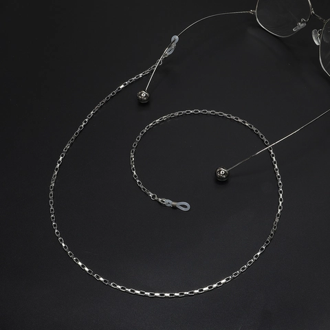 Metal Box Chain Eyeglasses Chain Anti-Slip Sunglasses Strap Holder Non-Fading Decorative Eyewear Cord For Women Men