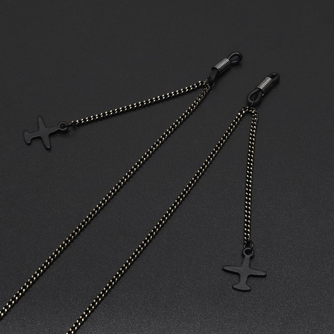 Cadena De Metal Para Gafas Correa Antideslizante Para Sol Con Colgantes De Avión Cordón De Cuello Accesorio De Moda