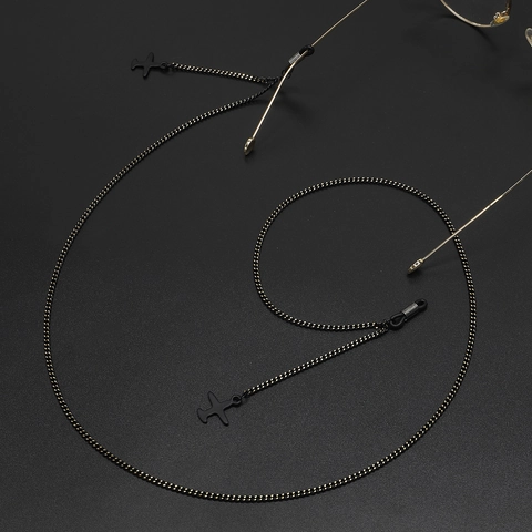 Cadena De Metal Para Gafas Correa Antideslizante Para Sol Con Colgantes De Avión Cordón De Cuello Accesorio De Moda