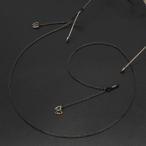 Vlinder Hanger Brillenkoord Metaal Gevlochten Brillenketting Antislip Zonnebril Houder Voor Vrouwen Mode Decoratief