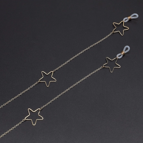 Metal Glasses Chain Anti-Slip Hollow Star Pendants Eyewear Strap Lanyard Decorative Holder For Sunglasses Reading Glasses