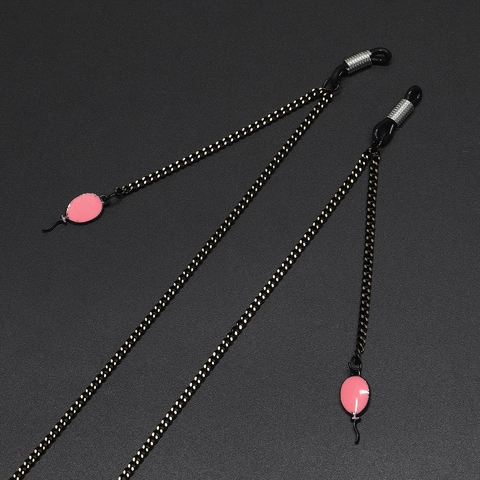 Anti Slip Glasses Chain Metal Strap Neck Hanging Minimalist Enamel Balloon Pendant Eyewear Holder Fashionable Accessory