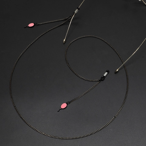 Anti Slip Glasses Chain Metal Strap Neck Hanging Minimalist Enamel Balloon Pendant Eyewear Holder Fashionable Accessory