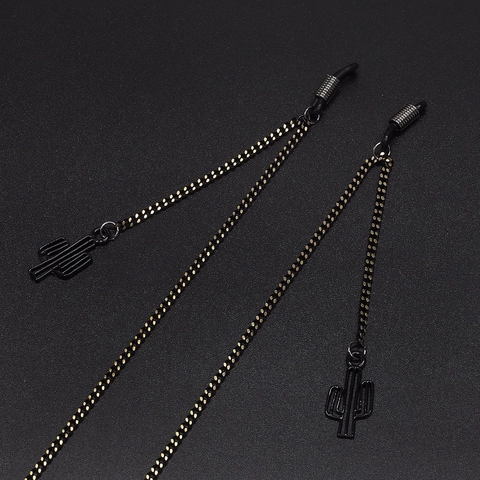 Brillenkoord Met Metalen Cactus Hanger Minimalistische Brillenketting Antislip Boho Sieraden Koord