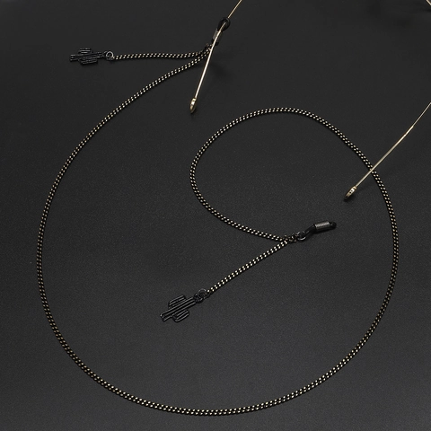 Brillenkoord Met Metalen Cactus Hanger Minimalistische Brillenketting Antislip Boho Sieraden Koord