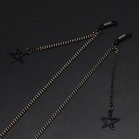 Fashion Glasses Chain Metal Lanyard Hollow Star Pendant Anti Slip Sunglasses Strap Eyewear Neck Cord For Women