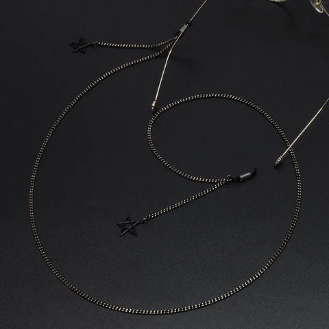 Fashion Glasses Chain Metal Lanyard Hollow Star Pendant Anti Slip Sunglasses Strap Eyewear Neck Cord For Women
