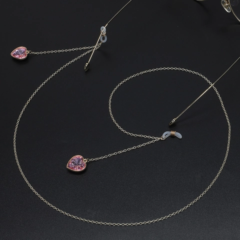 Harthanger Brillenketting Koper Metaal Antislip Brillenkoord Voor Vrouwen Retro Verguld Mode Sieraden Accessoire