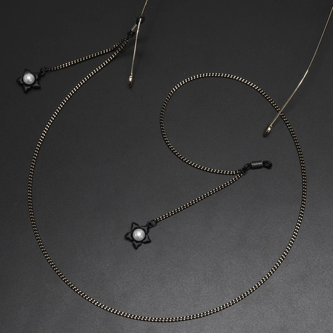 Anti Slip Glasses Chain Metal Alloy Faux Artificial Pearl Star Pendant Eyewear Lanyard For Sunglasses Fashion Neck Hanging Strap