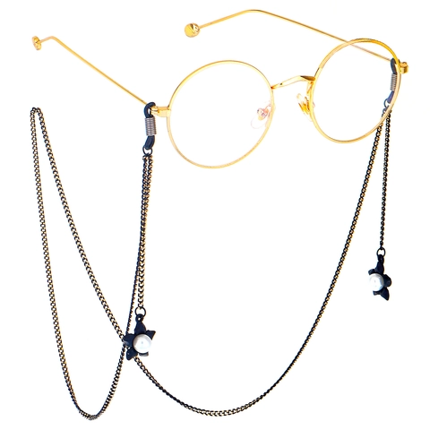 Anti Slip Glasses Chain Metal Alloy Faux Artificial Pearl Star Pendant Eyewear Lanyard For Sunglasses Fashion Neck Hanging Strap