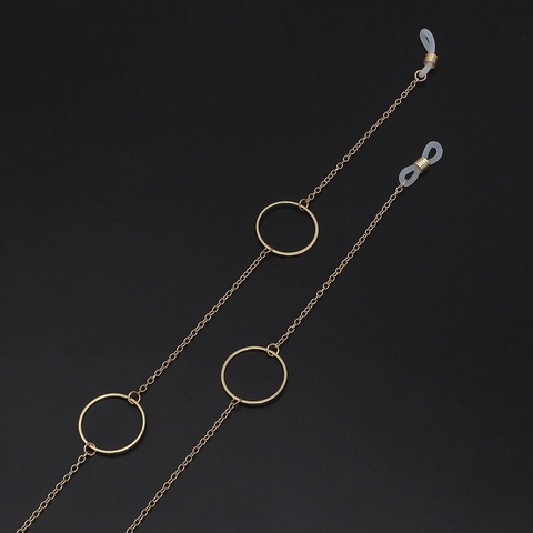 Catena Per Occhiali Rotonda Geometrica Metallo Cordino Antiscivolo Supporto Accessorio Decorativo Per Occhiali Da Sole