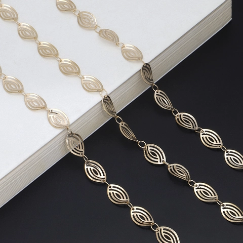 Hollow Out Leaf Shape Glasses Chain Metal Alloy Eyewear Retainer Non Slip Fashion Sunglasses Strap For Women