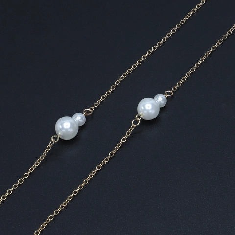 Moda Minimalista Catena Per Occhiali Künstliche Perle Sintetiche Lega Di Metallo Cordino Per Occhiali Elegante Antiscivolo Supporto Per Occhiali Per Donna