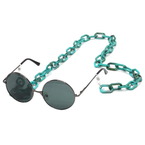 Catenella Per Occhiali Acrilico Resina Spessa Retro Marmo Leopardo Modello Cordino Occhiali Supporto Antiscivolo Per Donne Uomini