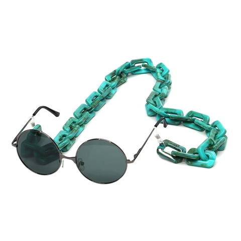 Cadena De Gafas De Acrílico Textura De Mármol Retro Cordón Para Gafas De Sol Correa De Cuello Antideslizante Mujeres