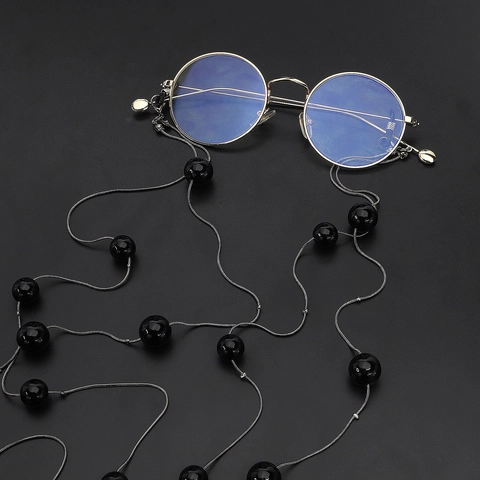 Elegant Layered Glasses Chain With Imitation Artificial Pearls Non Slip Sunglasses Strap Vintage Metal Necklace Accessory