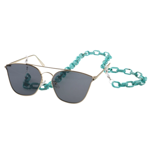 Retro Chunky Acrylic Glasses Chain Non-slip Marble Texture Eyewear Strap Holder With Metal Clasps And Silicone Loops For Women