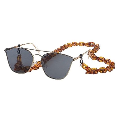 Zonnebrilketting Acryl Schildpad Luipaard Retro Antislip Brilhouder Nekriem Voor Leesbrillen