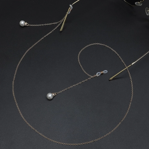 Elegante Catenella Per Occhiali In Lega Di Metallo Con Pendente Di Künstliche Perle E Strass Supporto Antiscivolo Per Occhiali