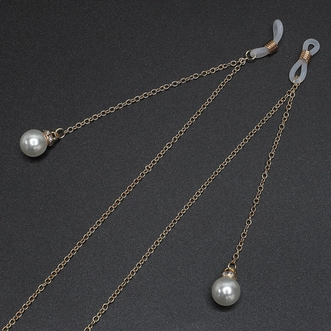 Elegante Catenella Per Occhiali In Lega Di Metallo Con Pendente Di Künstliche Perle E Strass Supporto Antiscivolo Per Occhiali