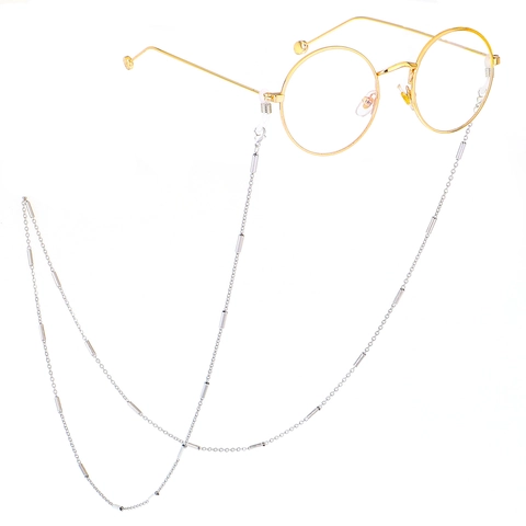 Cadena Para Gafas De Acero Inoxidable Correa Antideslizante Para Gafas De Sol Cordón De Cuello Moda Eslabón Metal