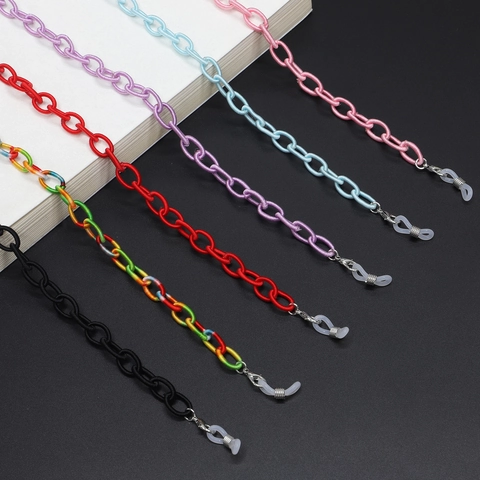 Catenella per Occhiali Antiscivolo Intrecciata a Mano in Metallo Resina Silicone Cordino Moda per Donna Uomo Viaggio Sport Accessori
