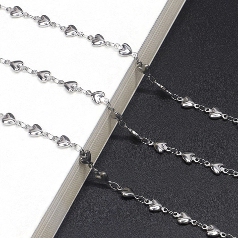 Catena Per Occhiali In Acciaio Inossidabile A Forma Di Cuore Cordino Antiscivolo Supporto Per Occhiali Per Donna Accessorio Moda