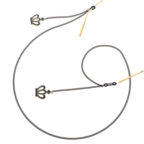 Retro Metal Glasses Chain With Crown Cross Pendant Anti-Slip Eyewear Strap Holder For Sunglasses Accessories