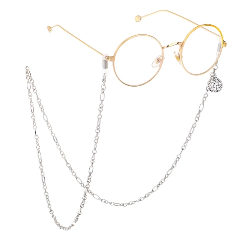 Tree Of Life Pendant Glasses Chain Metal Figaro Link Eyeglass Lanyard Non-Slip Silicone Loops Holder For Women Men