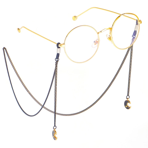 Vintage Metal Glasses Chain Moon Star Pendant Non-Slip Eyewear Strap Fashion Sunglasses Lanyard Boho Women Accessory