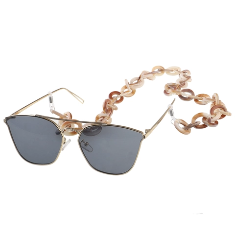 Retro Acrylic Resin Glasses Chain For Women Leopard Print Anti-Slip Eyewear Strap Large Link Plastic Holder Neck Cord