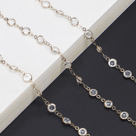 Glasses Chain Eyewear Strap Lanyard Metal Alloy Colorful Glass Beads Retro Fashion Anti Slip Holder For Reading Sunglasses