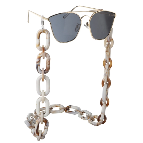 Retro Acrylic Resin Glasses Chain Marble Leopard Print Large Link Eyewear Strap Bohemian Fashion For Women