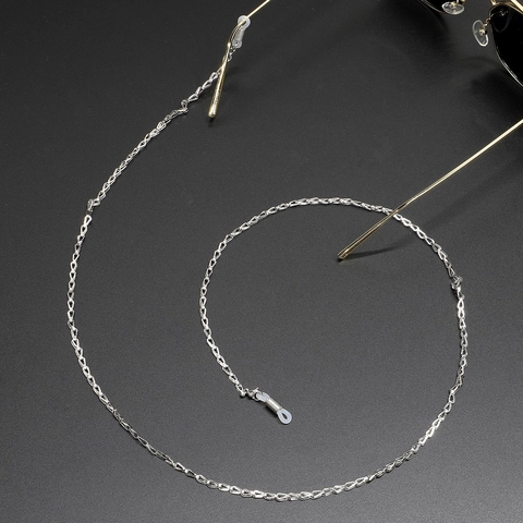 Cadena De Gafas De Acero Inoxidable Correa Antideslizante Para Gafas De Sol Soporte Para Gafas Eslabón Triangular