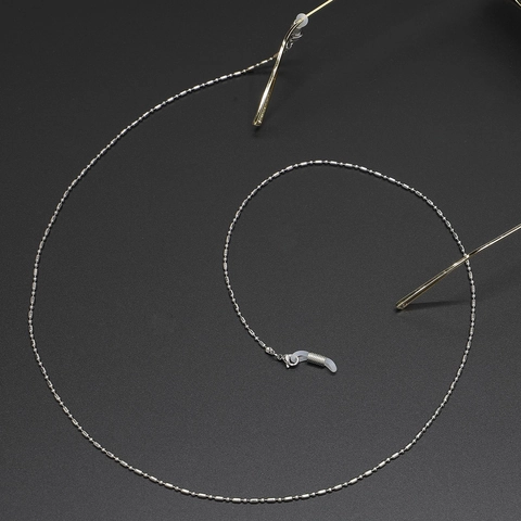 Stainless Steel Glasses Chain Non-Slip Adjustable Eyewear Strap Beaded Sunglass Holder For Reading Glasses