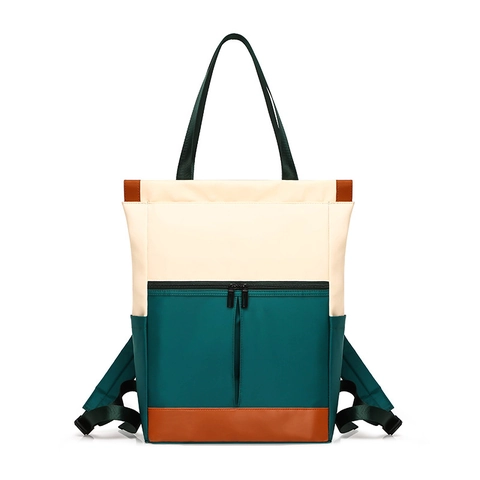 Zaino Patchwork in Nylon Multifunzionale da Donna Impermeabile Leggero Borsa a Mano Grande Capacità Scuola Viaggio Borsa Spalla