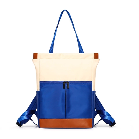 Zaino Patchwork in Nylon Multifunzionale da Donna Impermeabile Leggero Borsa a Mano Grande Capacità Scuola Viaggio Borsa Spalla