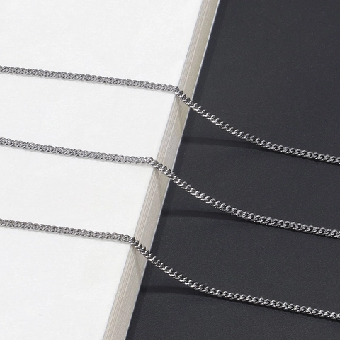 Stainless Steel Glasses Chain For Sunglasses And Reading Eyewear Anti-Slip Rubber Connectors Durable Curb Link Strap