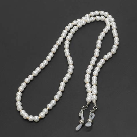 Elegant Beaded Glasses Chain Imitation Artificial Pearl Anti-Slip Eyeglass Lanyard Metal Alloy Fashionable Holder Strap