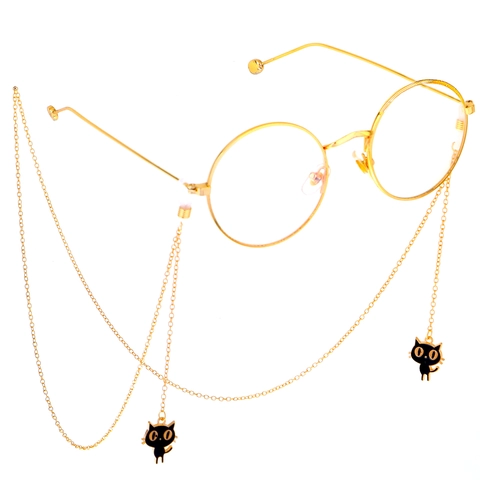 Anti Rutsch Brillenkette Metalllegierung Mode Süße Katze Anhänger Brillenband Lanyard Halter Für Frauen Mädchen Dekorativ