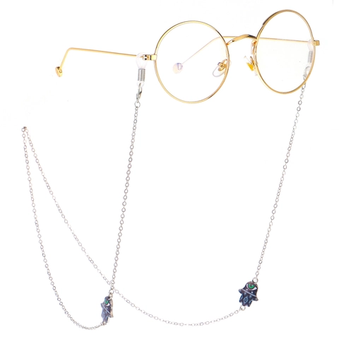 Metall Brillenkette Mit Hamsa Hand Und Evil Eye Charms Rutschfeste Verstellbare Brillenband Für Damen