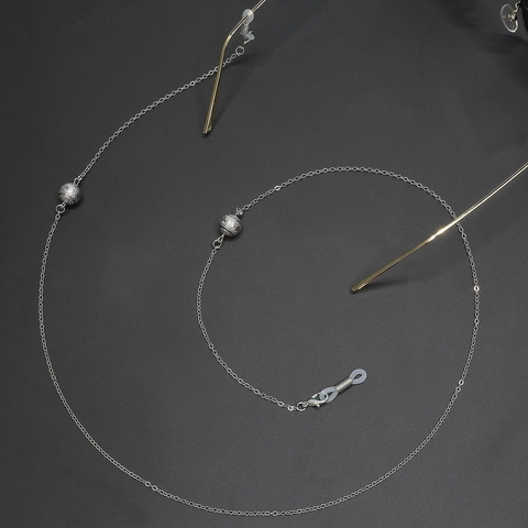 Cadena De Metal Para Gafas Cordón Antipérdida Con Cuentas De Estrella Esmeriladas Para Gafas De Lectura