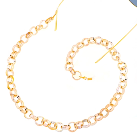 Retro Thick Link Glasses Chain Gold CCB Anti Slip Eyewear Strap For Sunglasses Reading Glasses Street Fashion Women Accessory