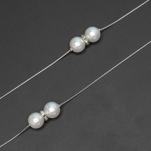 Catena Per Occhiali In Lega Di Metallo Retrò Con Künstliche Perle Sintetiche Strass Cordino Per Occhiali Anti-smarrimento Donna